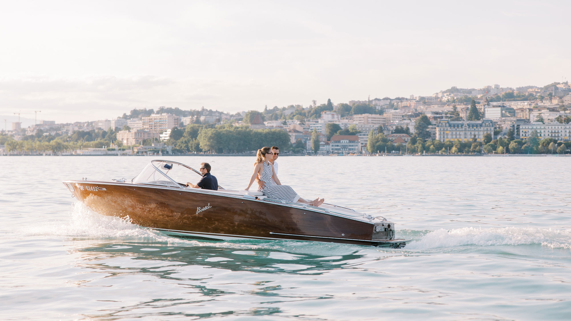 Wedding at the Beau-Rivage Palace in Lausanne, Switzerland, featuring a boat trip from Rivaz on Lake Geneva; a luxury hotel and 5-star palace in Lausanne-Ouchy, perfect for a destination wedding and high-end celebration.